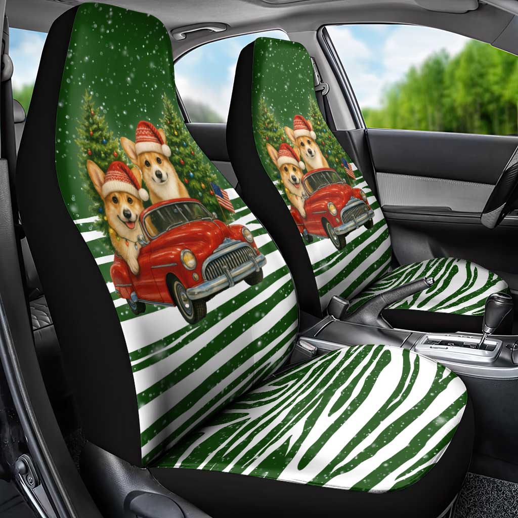 Pembroke Welsh Corgi Dog Xmas Christmas Car Seat Cover Xmas Holiday Patterns - Wonder Print Shop
