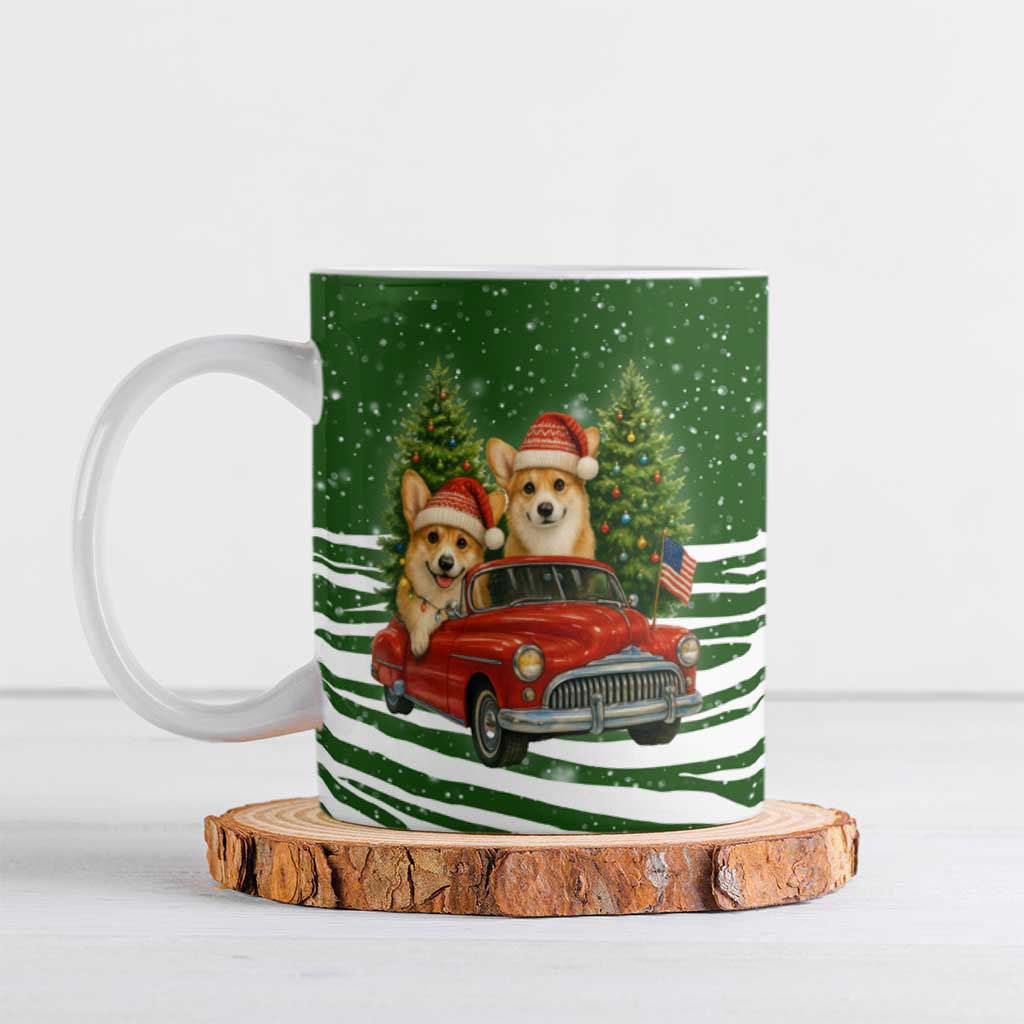 Pembroke Welsh Corgi Dog Xmas Christmas Ceramic Mug Xmas Holiday Patterns - Wonder Print Shop