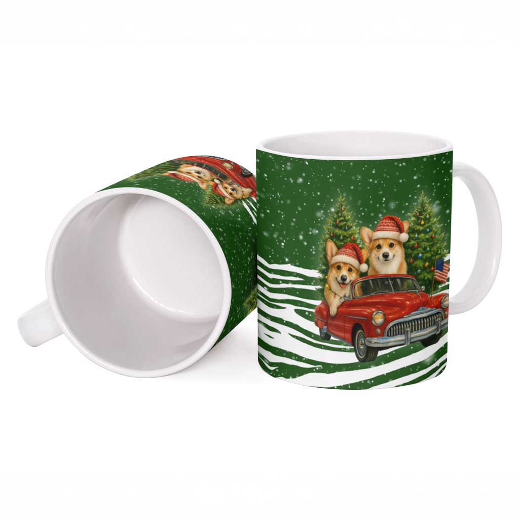 Pembroke Welsh Corgi Dog Xmas Christmas Ceramic Mug Xmas Holiday Patterns - Wonder Print Shop