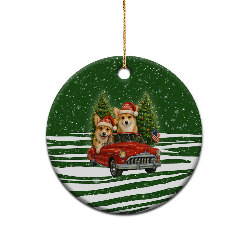 Pembroke Welsh Corgi Dog Xmas Christmas Ceramic Ornament Xmas Holiday Patterns - Wonder Print Shop