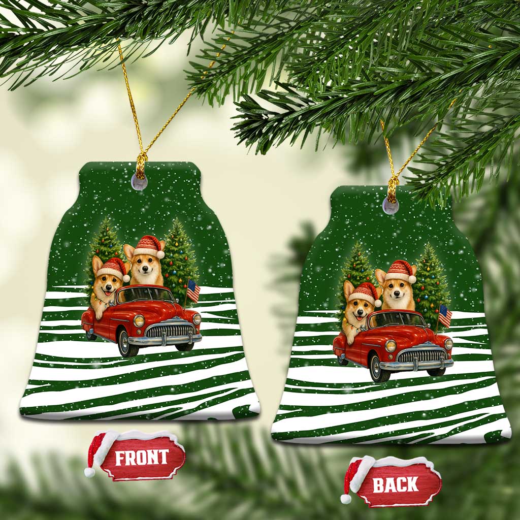 Pembroke Welsh Corgi Dog Xmas Christmas Ceramic Ornament Xmas Holiday Patterns - Wonder Print Shop