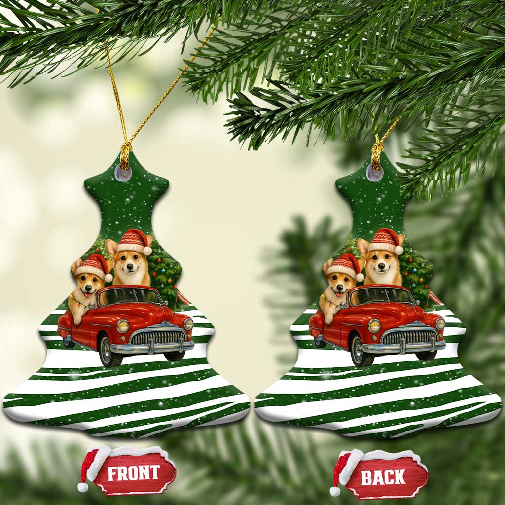 Pembroke Welsh Corgi Dog Xmas Christmas Ceramic Ornament Xmas Holiday Patterns - Wonder Print Shop