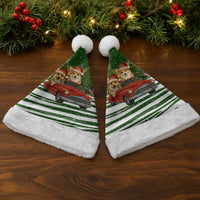 Pembroke Welsh Corgi Dog Xmas Christmas Santa Hat Xmas Holiday Patterns - Wonder Print Shop
