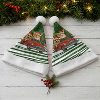 Pembroke Welsh Corgi Dog Xmas Christmas Santa Hat Xmas Holiday Patterns - Wonder Print Shop