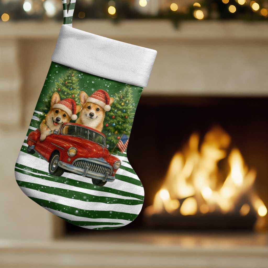 Pembroke Welsh Corgi Dog Xmas Christmas Stocking Xmas Holiday Patterns - Wonder Print Shop