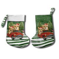 Pembroke Welsh Corgi Dog Xmas Christmas Stocking Xmas Holiday Patterns - Wonder Print Shop