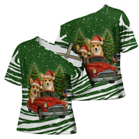 Pembroke Welsh Corgi Dog Xmas Christmas Cross Shoulder Shirt Xmas Holiday Patterns - Wonder Print Shop