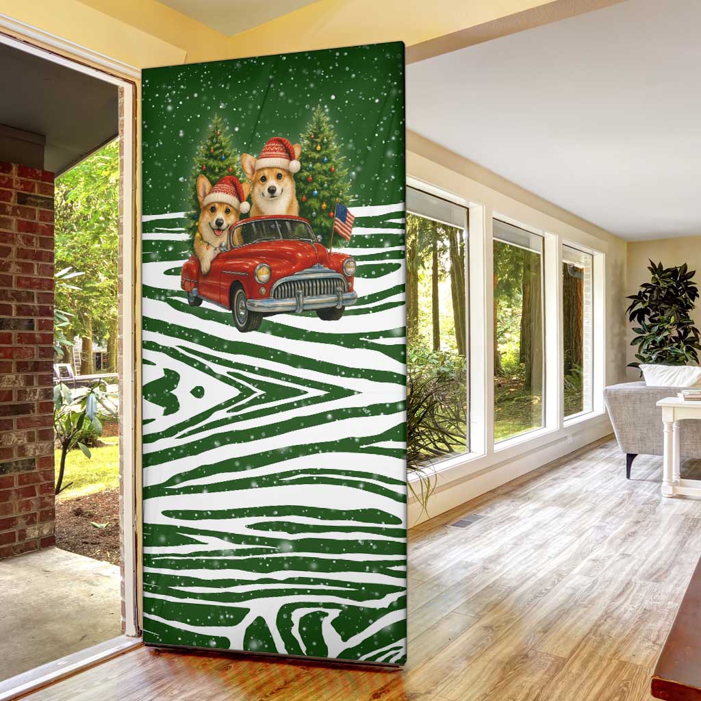 Pembroke Welsh Corgi Dog Xmas Christmas Door Cover Xmas Holiday Patterns - Wonder Print Shop