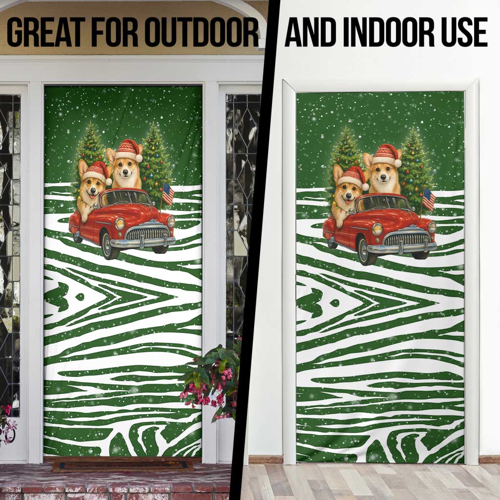 Pembroke Welsh Corgi Dog Xmas Christmas Door Cover Xmas Holiday Patterns - Wonder Print Shop