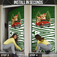 Pembroke Welsh Corgi Dog Xmas Christmas Door Cover Xmas Holiday Patterns - Wonder Print Shop