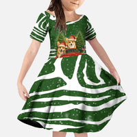 Pembroke Welsh Corgi Dog Xmas Christmas Family Matching Mermaid Dress and Hawaiian Shirt Xmas Holiday Patterns - Wonder Print Shop