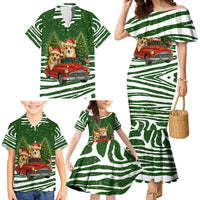 Pembroke Welsh Corgi Dog Xmas Christmas Family Matching Mermaid Dress and Hawaiian Shirt Xmas Holiday Patterns - Wonder Print Shop