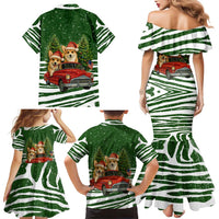 Pembroke Welsh Corgi Dog Xmas Christmas Family Matching Mermaid Dress and Hawaiian Shirt Xmas Holiday Patterns - Wonder Print Shop