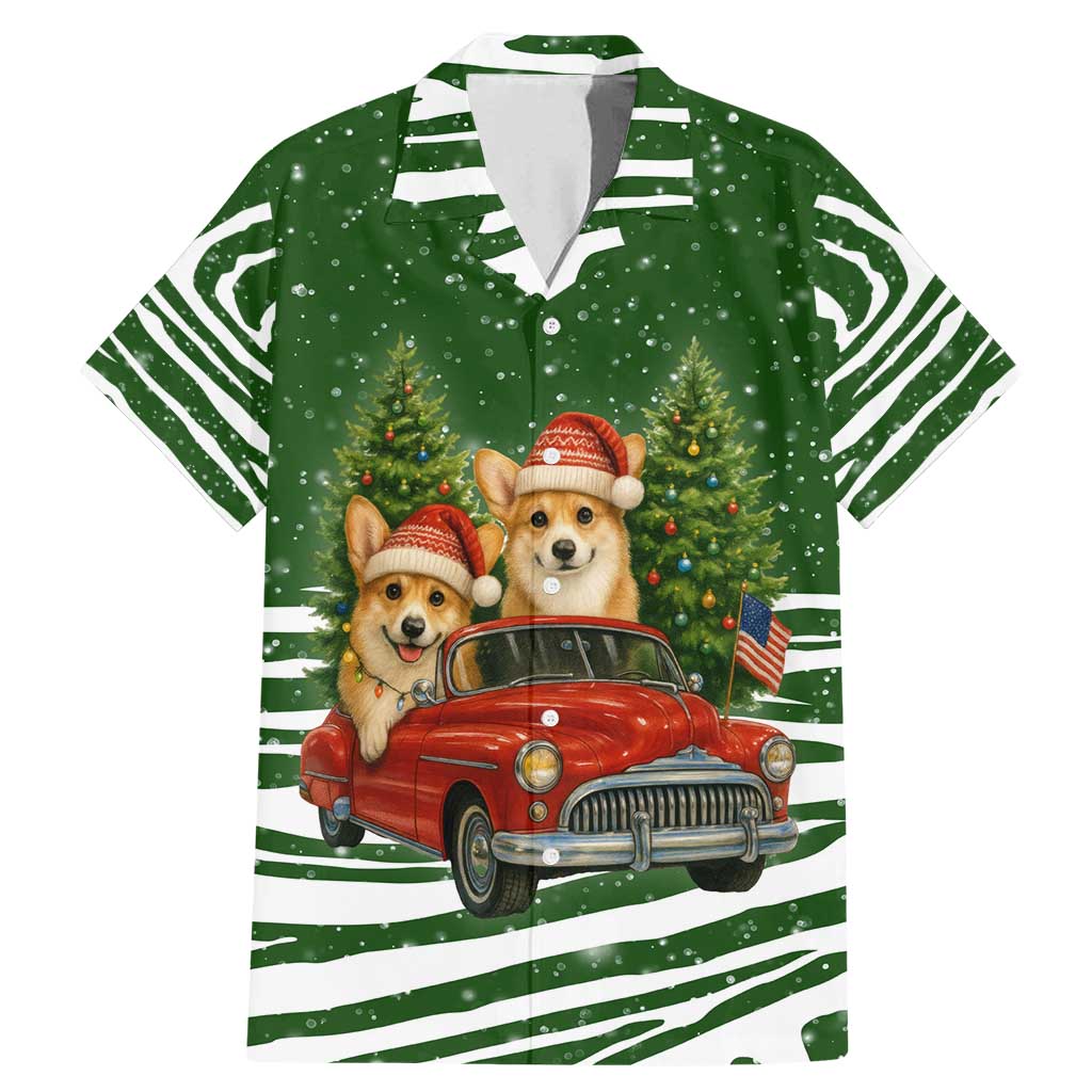 Pembroke Welsh Corgi Dog Xmas Christmas Family Matching Mermaid Dress and Hawaiian Shirt Xmas Holiday Patterns - Wonder Print Shop