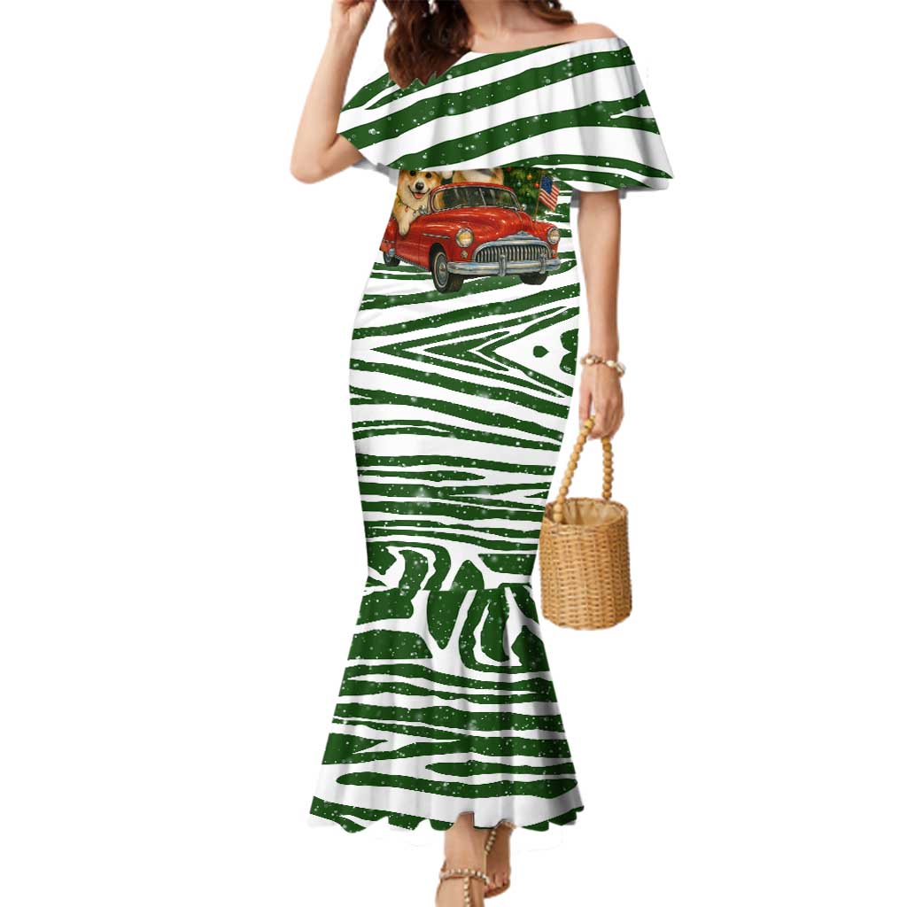 Pembroke Welsh Corgi Dog Xmas Christmas Family Matching Mermaid Dress and Hawaiian Shirt Xmas Holiday Patterns - Wonder Print Shop