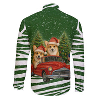 Pembroke Welsh Corgi Dog Xmas Christmas Family Matching Puletasi and Hawaiian Shirt Xmas Holiday Patterns - Wonder Print Shop