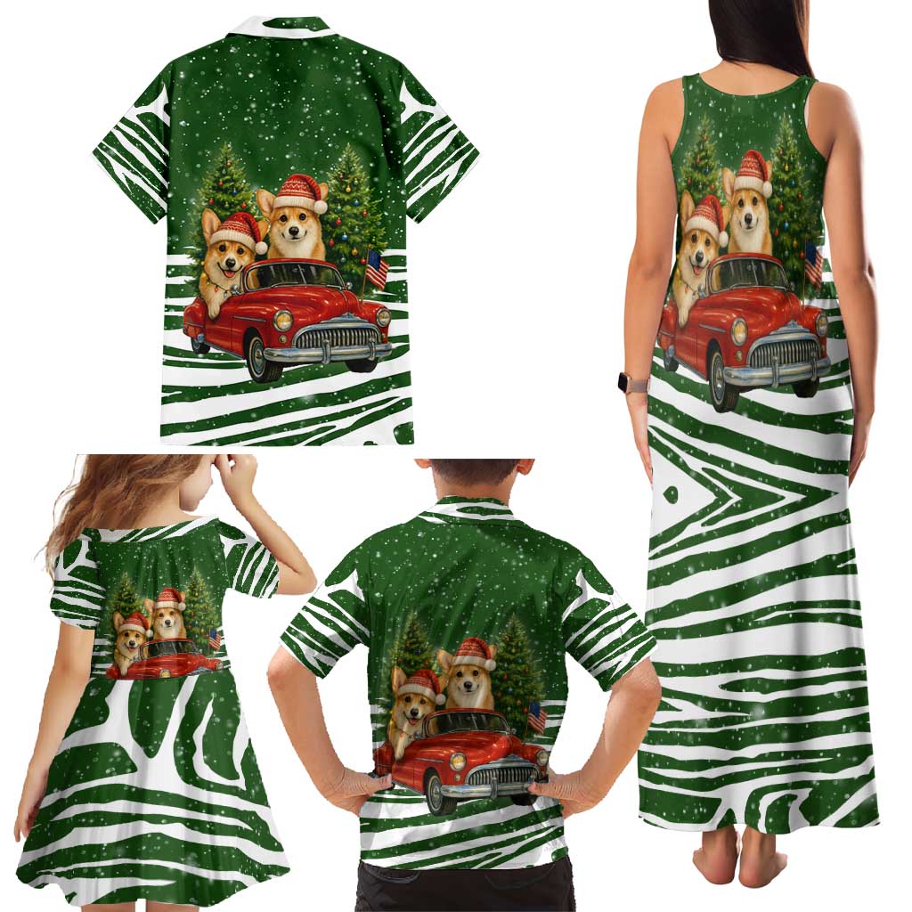 Pembroke Welsh Corgi Dog Xmas Christmas Family Matching Tank Maxi Dress and Hawaiian Shirt Xmas Holiday Patterns - Wonder Print Shop