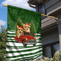 Pembroke Welsh Corgi Dog Xmas Christmas Garden Flag Xmas Holiday Patterns - Wonder Print Shop