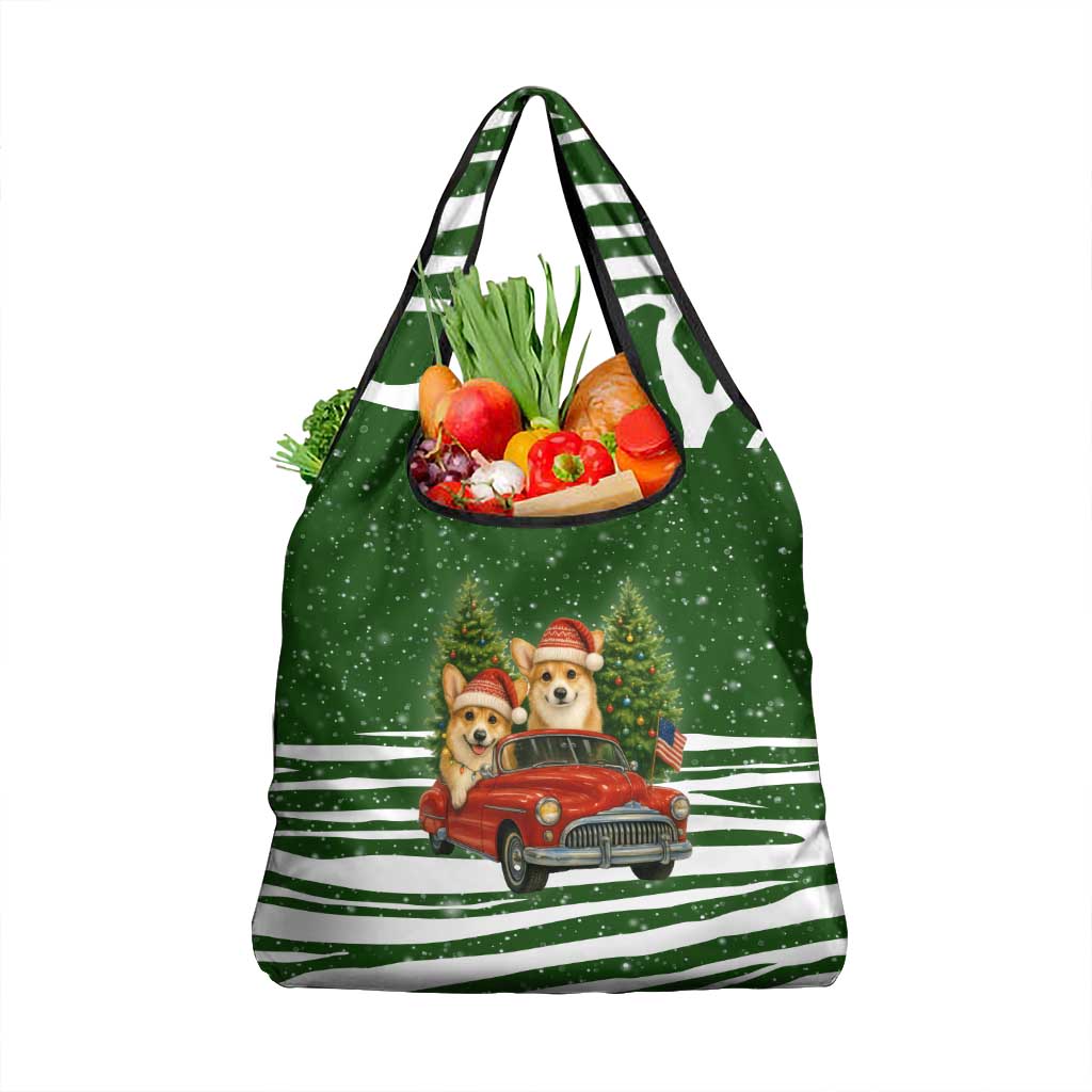 Pembroke Welsh Corgi Dog Xmas Christmas Grocery Bag Xmas Holiday Patterns - Wonder Print Shop