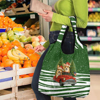 Pembroke Welsh Corgi Dog Xmas Christmas Grocery Bag Xmas Holiday Patterns - Wonder Print Shop