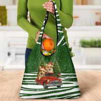 Pembroke Welsh Corgi Dog Xmas Christmas Grocery Bag Xmas Holiday Patterns - Wonder Print Shop