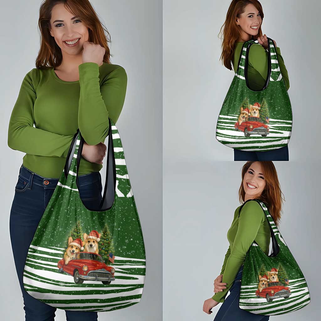 Pembroke Welsh Corgi Dog Xmas Christmas Grocery Bag Xmas Holiday Patterns - Wonder Print Shop
