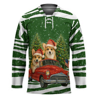 Pembroke Welsh Corgi Dog Xmas Christmas Hockey Jersey Xmas Holiday Patterns - Wonder Print Shop