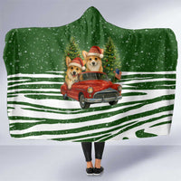Pembroke Welsh Corgi Dog Xmas Christmas Hooded Blanket Xmas Holiday Patterns - Wonder Print Shop
