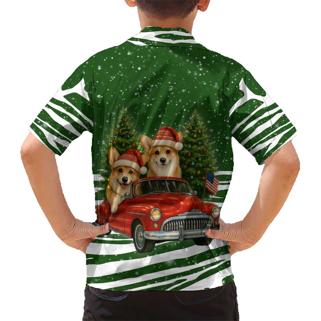 Pembroke Welsh Corgi Dog Xmas Christmas Kid Hawaiian Shirt Xmas Holiday Patterns - Wonder Print Shop