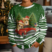 Pembroke Welsh Corgi Dog Xmas Christmas Kid Ugly Christmas Sweater Xmas Holiday Patterns - Wonder Print Shop