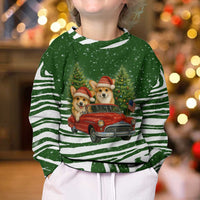 Pembroke Welsh Corgi Dog Xmas Christmas Kid Ugly Christmas Sweater Xmas Holiday Patterns - Wonder Print Shop