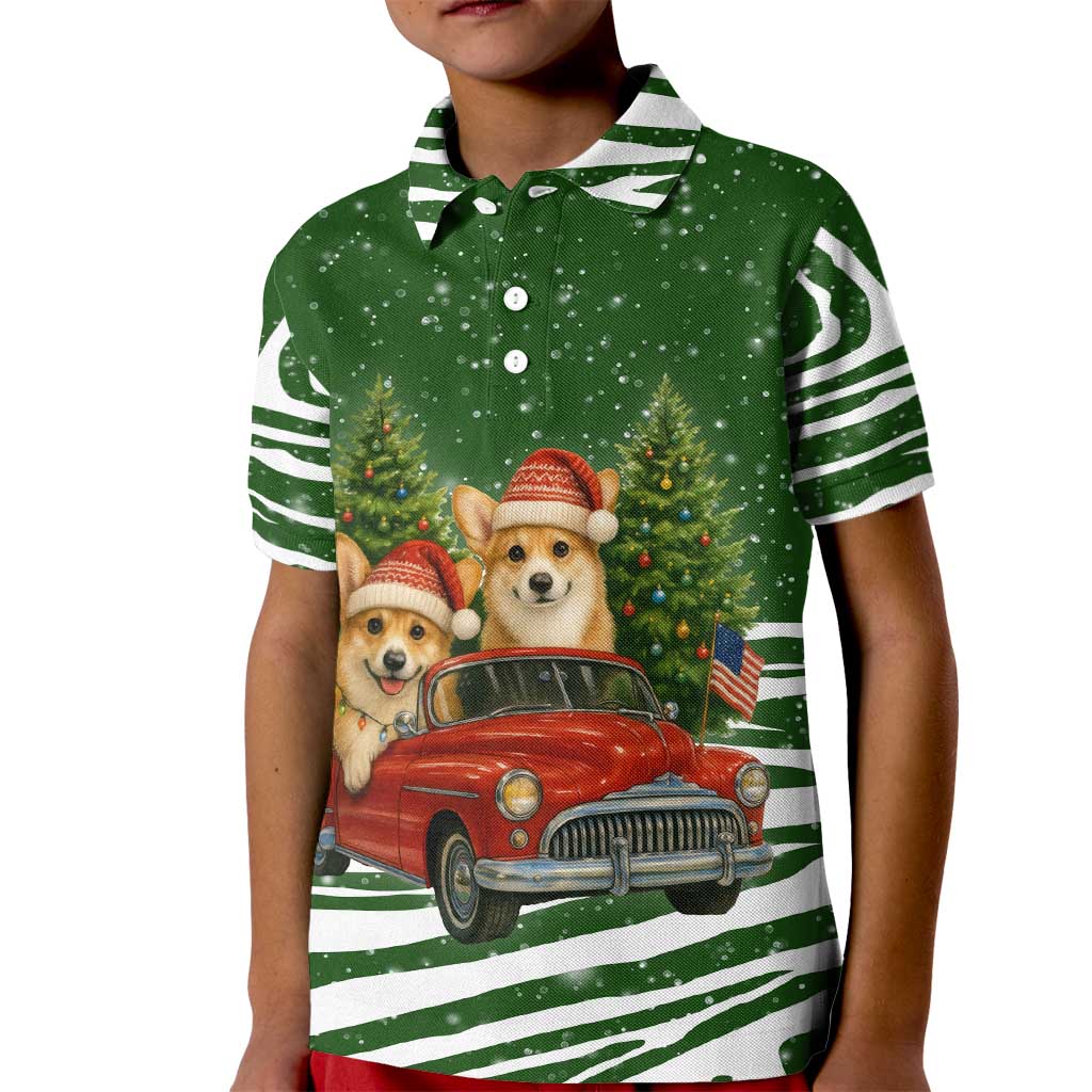 Pembroke Welsh Corgi Dog Xmas Christmas Kid Polo Shirt Xmas Holiday Patterns - Wonder Print Shop