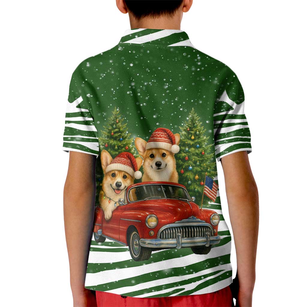 Pembroke Welsh Corgi Dog Xmas Christmas Kid Polo Shirt Xmas Holiday Patterns - Wonder Print Shop