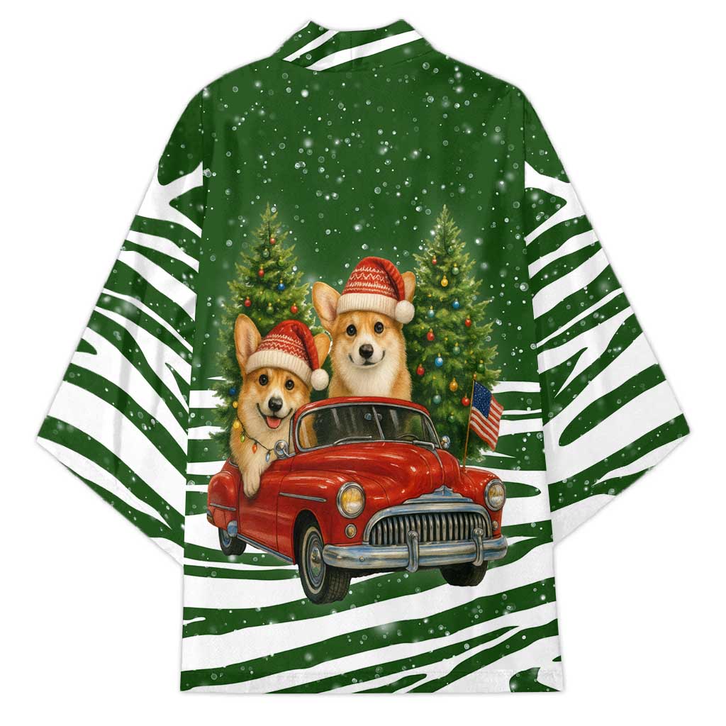 Pembroke Welsh Corgi Dog Xmas Christmas Kimono Xmas Holiday Patterns - Wonder Print Shop