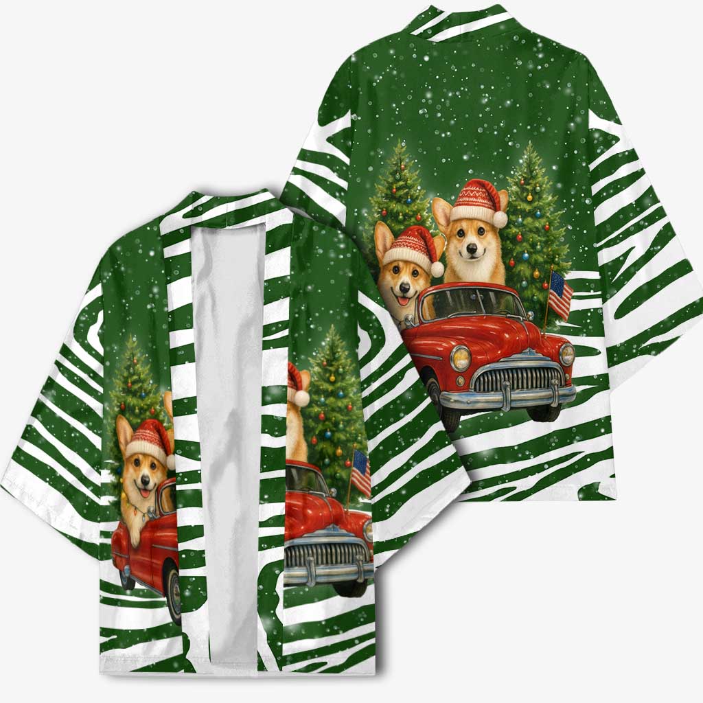 Pembroke Welsh Corgi Dog Xmas Christmas Kimono Xmas Holiday Patterns - Wonder Print Shop