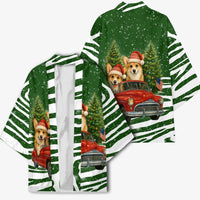Pembroke Welsh Corgi Dog Xmas Christmas Kimono Xmas Holiday Patterns - Wonder Print Shop