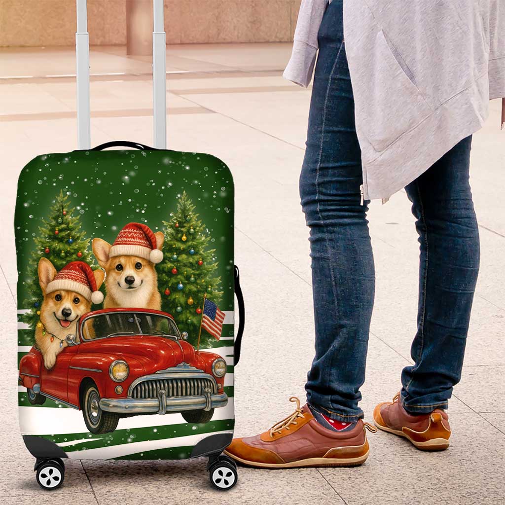 Pembroke Welsh Corgi Dog Xmas Christmas Luggage Cover Xmas Holiday Patterns - Wonder Print Shop