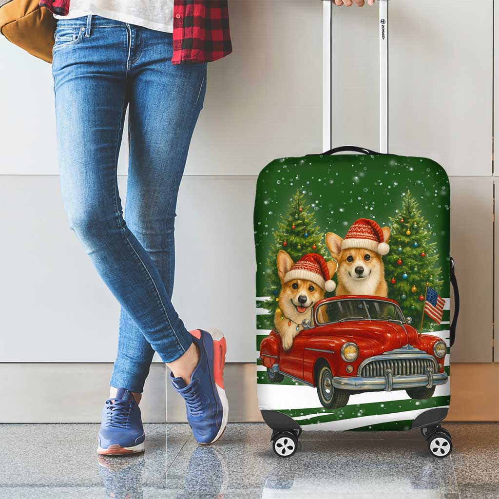 Pembroke Welsh Corgi Dog Xmas Christmas Luggage Cover Xmas Holiday Patterns - Wonder Print Shop