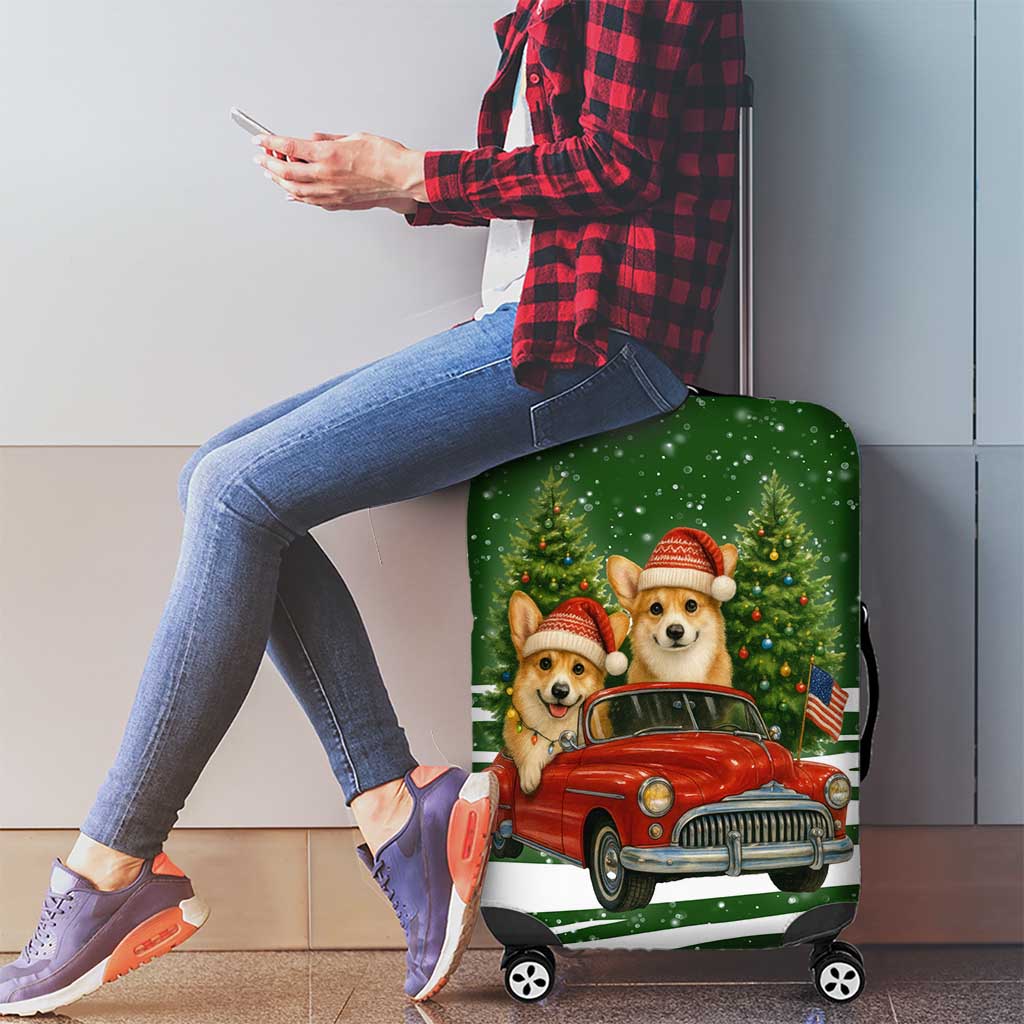 Pembroke Welsh Corgi Dog Xmas Christmas Luggage Cover Xmas Holiday Patterns - Wonder Print Shop