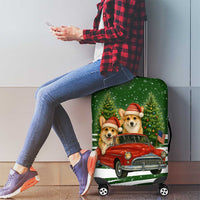 Pembroke Welsh Corgi Dog Xmas Christmas Luggage Cover Xmas Holiday Patterns - Wonder Print Shop