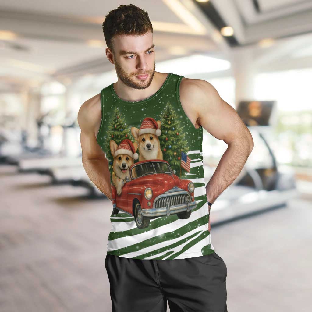 Pembroke Welsh Corgi Dog Xmas Christmas Men Tank Top Xmas Holiday Patterns - Wonder Print Shop