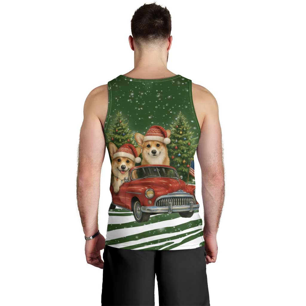 Pembroke Welsh Corgi Dog Xmas Christmas Men Tank Top Xmas Holiday Patterns - Wonder Print Shop