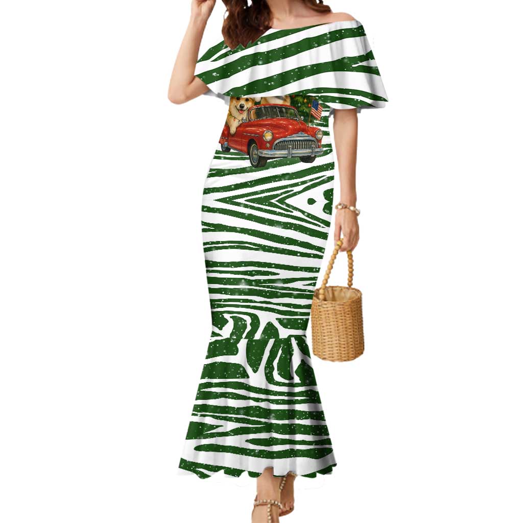 Pembroke Welsh Corgi Dog Xmas Christmas Mermaid Dress Xmas Holiday Patterns - Wonder Print Shop