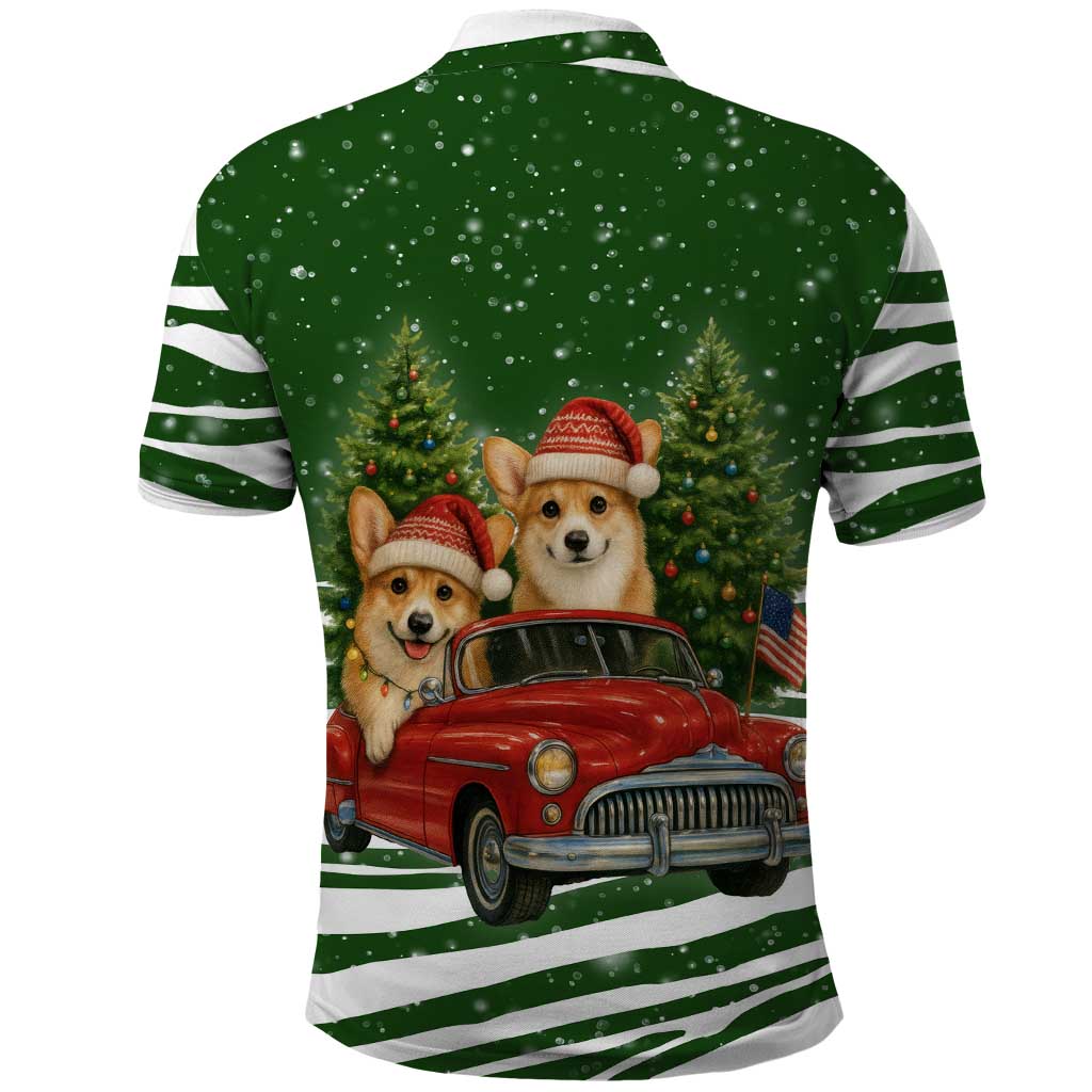 Pembroke Welsh Corgi Dog Xmas Christmas Polo Shirt Xmas Holiday Patterns - Wonder Print Shop