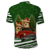Pembroke Welsh Corgi Dog Xmas Christmas Polo Shirt Xmas Holiday Patterns - Wonder Print Shop