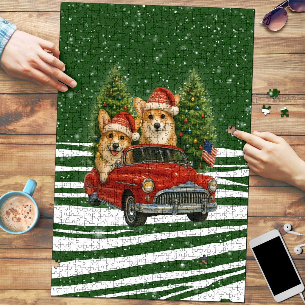 Pembroke Welsh Corgi Dog Xmas Christmas Puzzle Xmas Holiday Patterns - Wonder Print Shop