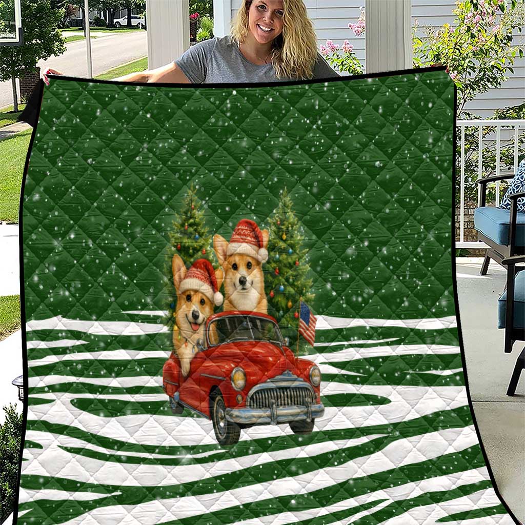 Pembroke Welsh Corgi Dog Xmas Christmas Quilt Xmas Holiday Patterns - Wonder Print Shop