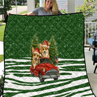 Pembroke Welsh Corgi Dog Xmas Christmas Quilt Xmas Holiday Patterns - Wonder Print Shop