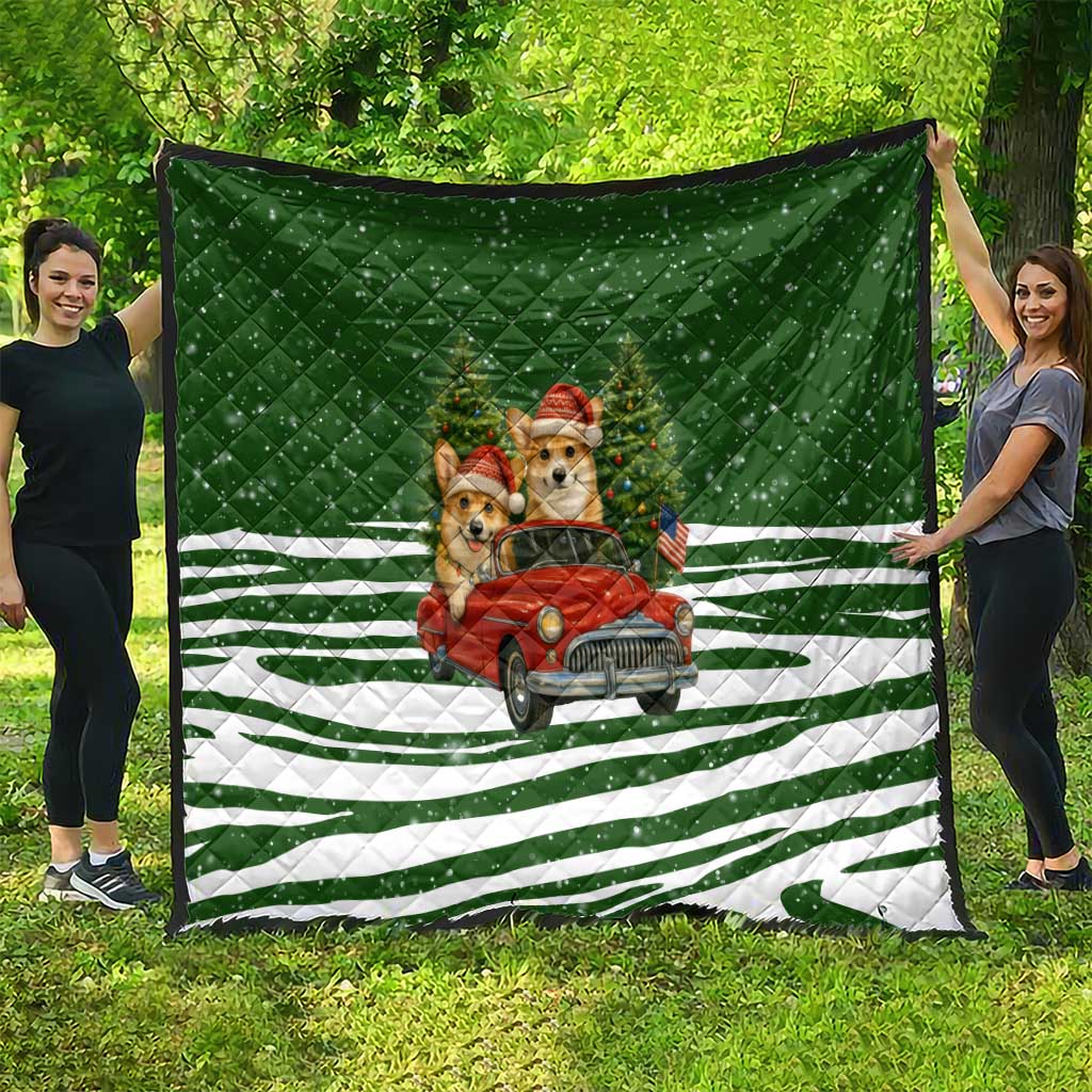 Pembroke Welsh Corgi Dog Xmas Christmas Quilt Xmas Holiday Patterns - Wonder Print Shop
