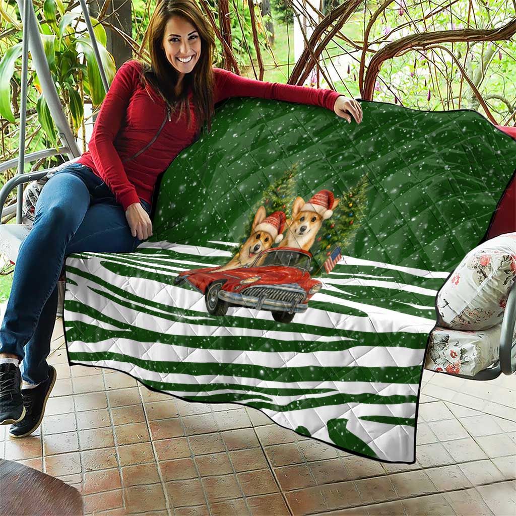Pembroke Welsh Corgi Dog Xmas Christmas Quilt Xmas Holiday Patterns - Wonder Print Shop